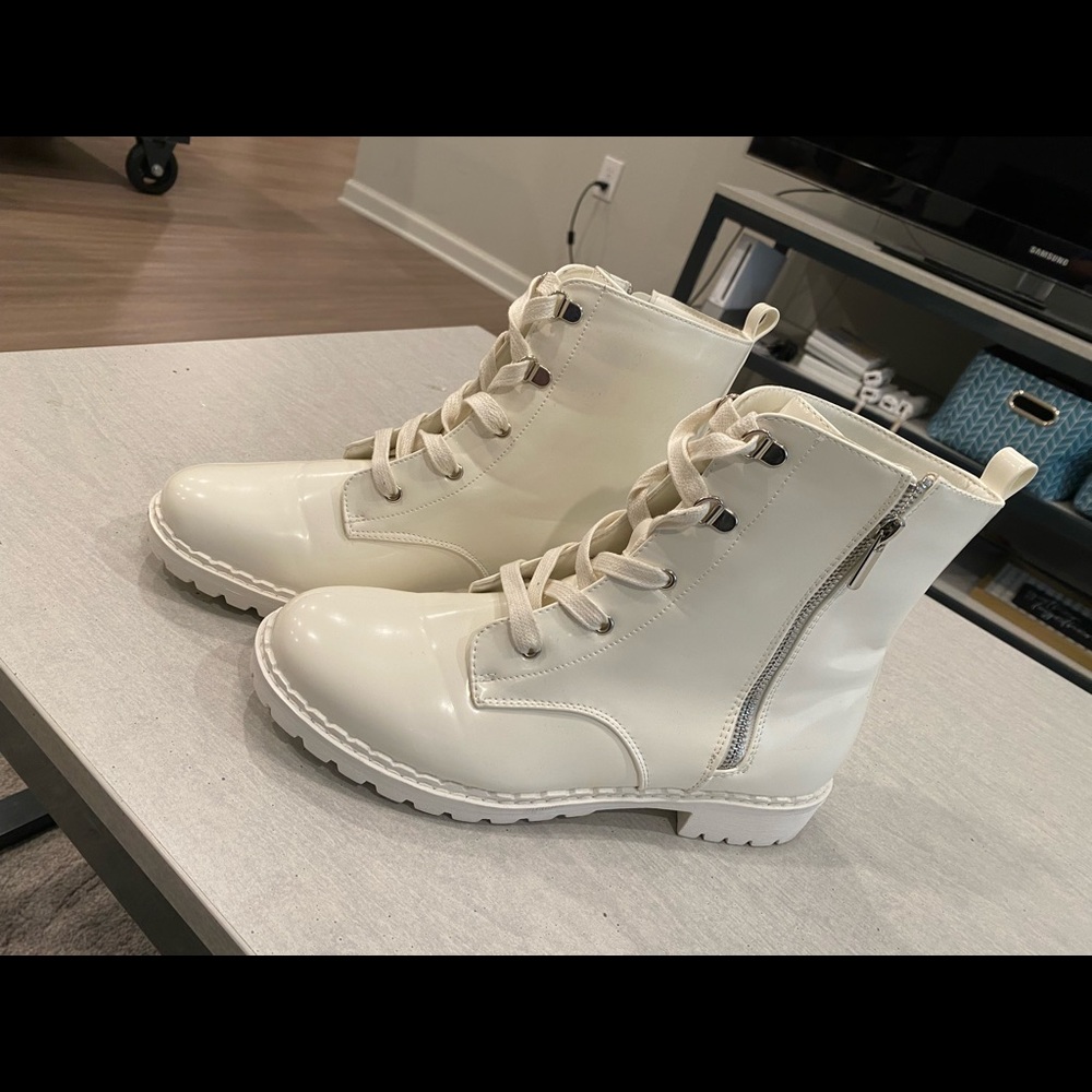 White boots, size 9.  $25